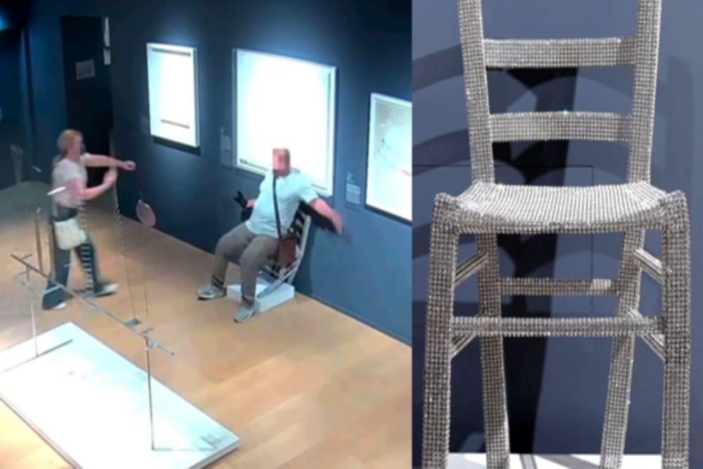 Kursi Van Gogh Berlapis Swarovski: Berhasil Diperbaiki Usai Dihancurkan Turis