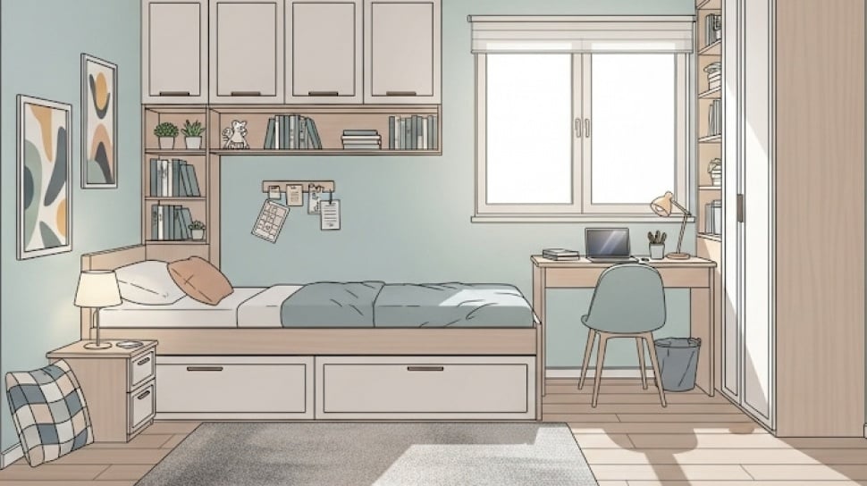 5 Desain Kamar Tidur Sempit Estetik, Ideal untuk Pasangan Muda