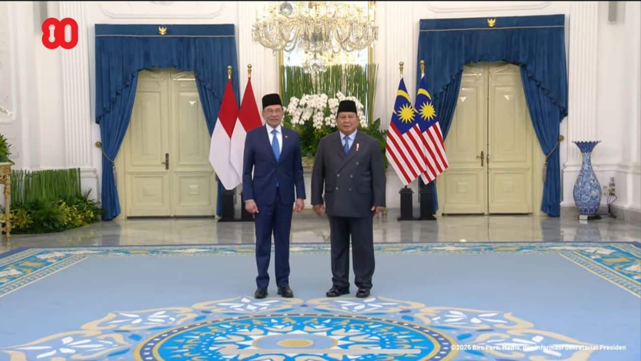 PM Malaysia Anwar Ibrahim Tiba di Istana Negara, Disambut Presiden Prabowo
