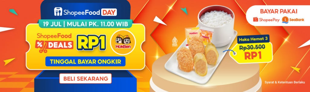 ShopeeFood Deals Hadir Kembali: Promo HokBen Cuma Rp1 dan Diskon Merchant Lain