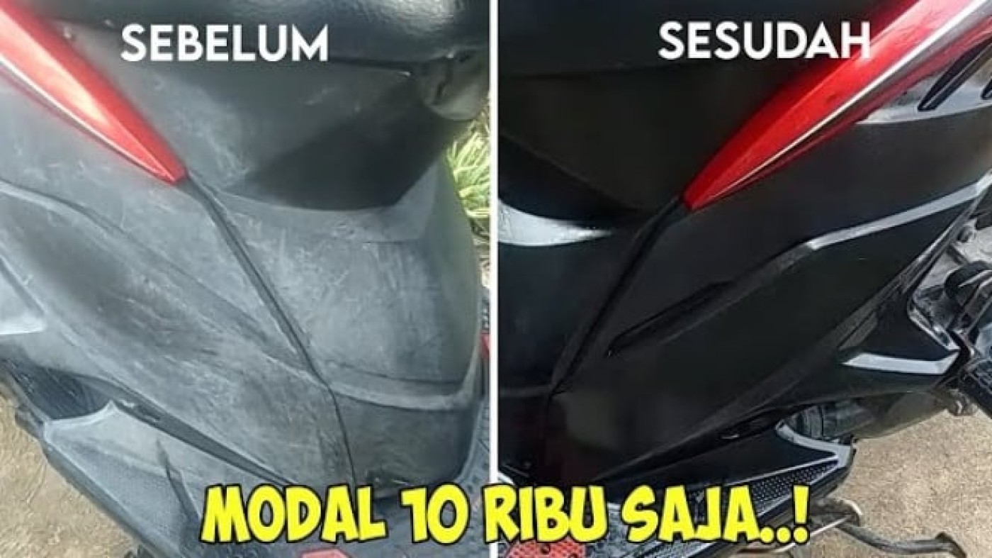 Rahasia Menghitamkan Body Motor Matic yang Memutih, Modal Murah Hasil Maksimal & Awet