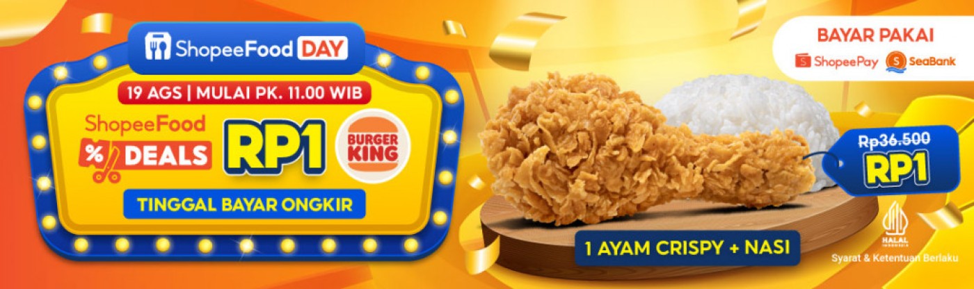 ShopeeFood Deals Bulan Ini: Diskon Spesial Burger King, Kopi, dan Sushi!
