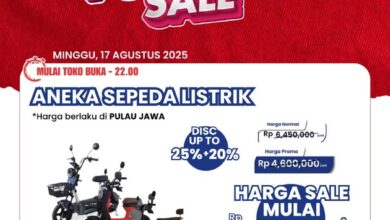 Transmart Full Day Sale: Sepeda Listrik Diskon Hingga 45%!