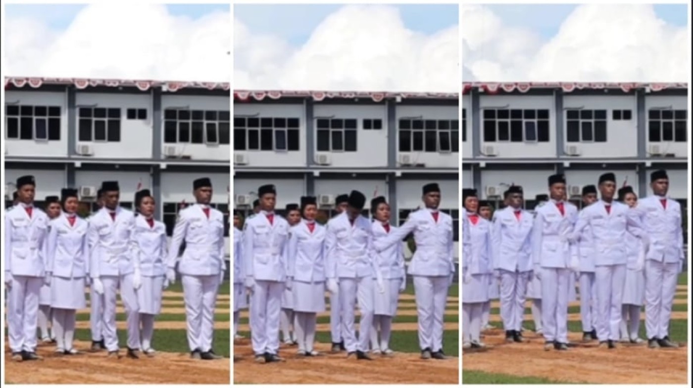 Viral: Paskibraka Papua Barat Daya Nyaris Tumbang, Tugas Selesai Berkat Rekan