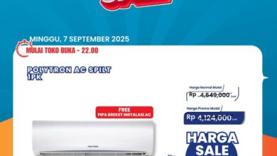 Dapatkan AC Split 1 PK Polytron di Transmart dengan Diskon Besar Hari Ini!