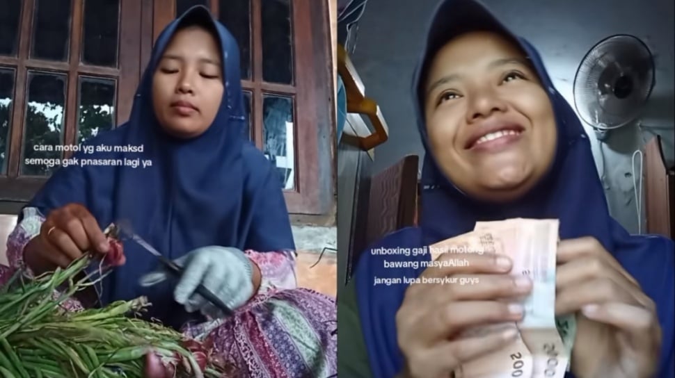 Gadis Viral Unboxing Upah Motol Bawang Rp12 Ribu: Bahagia dan Bersyukur