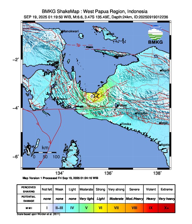 Gempa M6,6 Guncang Nabire: Jembatan Putus dan Listrik Padam di Seluruh Kota
