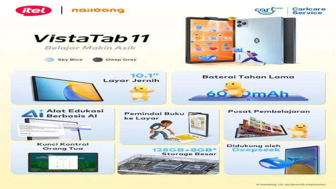 Itel VistaTab 11 Nailoong: Tablet Stylish dengan Fitur Lengkap untuk Belajar Lebih Asik