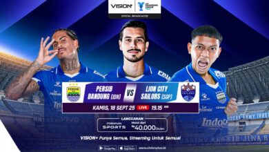 Jadwal dan Link Live Streaming Vision+ Persib Bandung vs Lion City Sailors AFC CL 2025-2026, Klik di Sini!