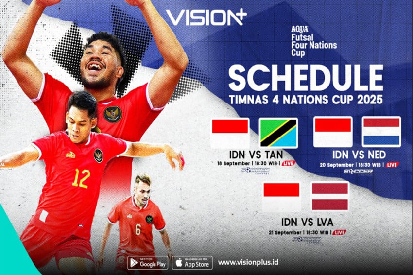 Jadwal dan Link Nonton Timnas Futsal Indonesia, Live di VISION+!