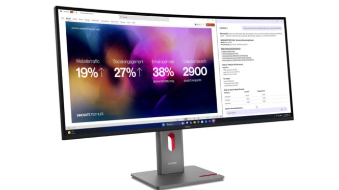 Lenovo ThinkVision P40WD-40 Rilis dengan IPS Black & Thunderbolt 4, Performa Monitors Terkini