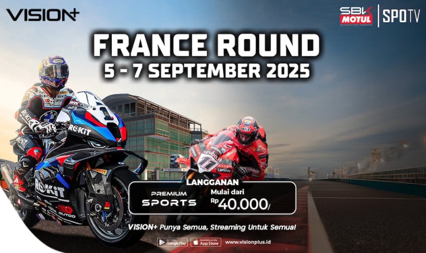 Link Streaming WorldSBK French Round 2025 di VISION+: Simak Jadwal Lengkap!