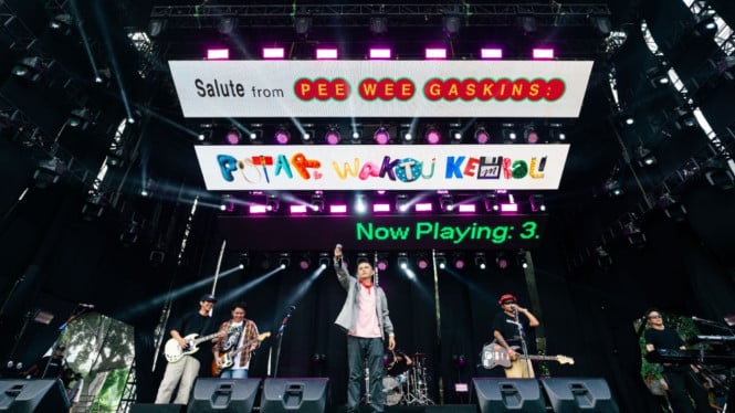 Pee Wee Gaskins Guncang Pestapora 2025, Bawa Ribuan Penonton Nostalgia Hits 90a
