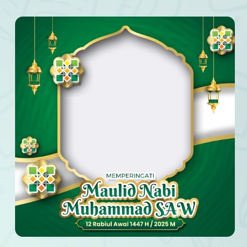 Rayakan Maulid Nabi Muhammad SAW 2025: Kumpulan Twibbon, Yuk Bagikan!