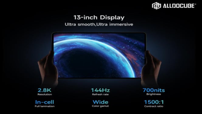 Tablet Rp4 Jutaan AllDOCUBE Ultra Pad Resmi Rilis, Layar 13 Inci 144Hz Saingi iPad Pro