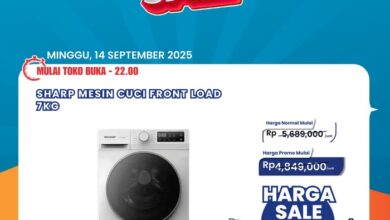 Transmart Gelar Diskon Gede untuk Mesin Cuci Front Load di Full Day Sale!