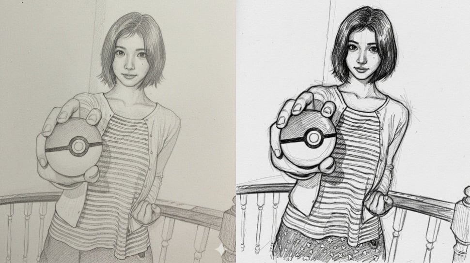 15 Prompt Gemini AI: Ubah Foto Jadi Sketsa Abstrak Bergaya Coretan Tangan