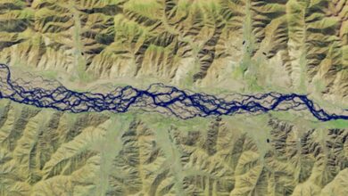Foto Satelit Ungkap Sungai Anyaman Terbesar di Dunia di Tibet Terancam Iklim