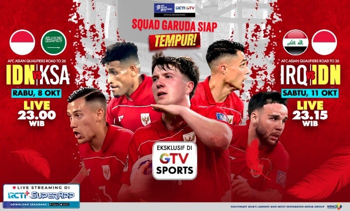 Live di GTV: Skuad Garuda Siap Tempur Rebut Tiket ke Panggung Dunia!