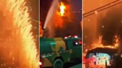 Pertunjukan Kembang Api di Tiongkok Berubah Menjadi 'Hujan Api' Dramatis