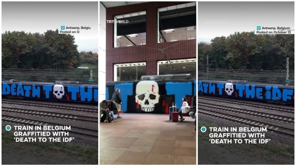 Pesan Keras di Gerbong Kereta: Grafiti Anti IDF Gegerkan Publik