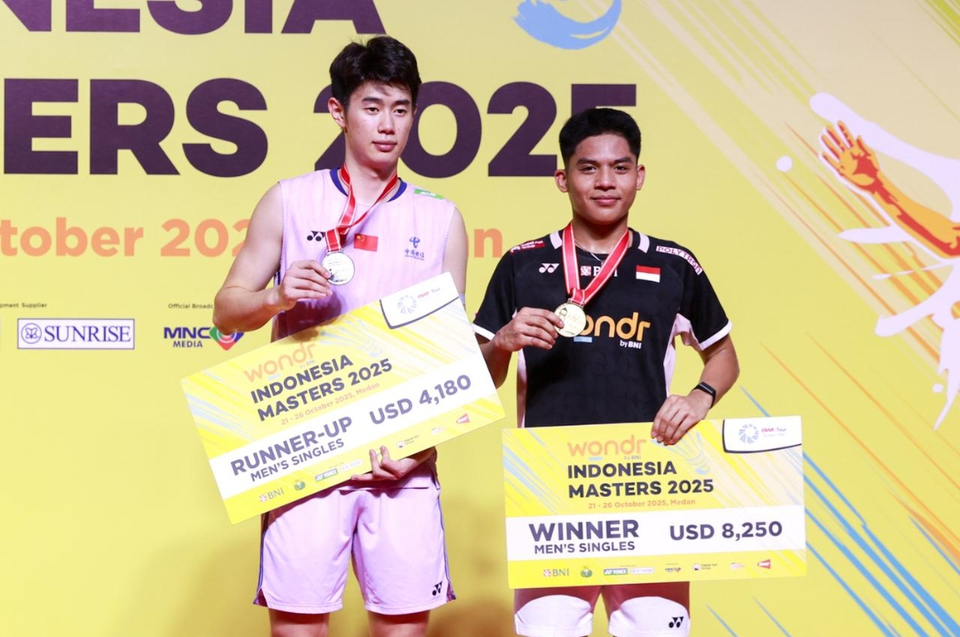 Tampil Dominan, Zaki Ubaidillah Raih Juara Indonesia Masters 2025