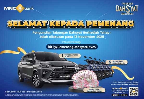 Dahsyatnya MNC Bank: Pemenang Undian Tabungan Dahsyat Tahap Pertama Diumumkan!