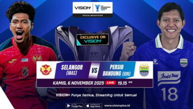 Nonton Selangor FC vs Persib Bandung di VISION+: Cara dan Paket Streaming