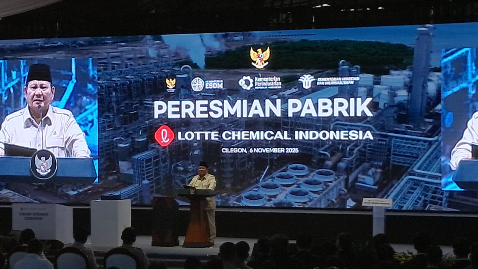 Pabrik Petrokimia Lotte Chemical Resmi Beroperasi di Cilegon, Hemat Impor Rp23 Triliun!