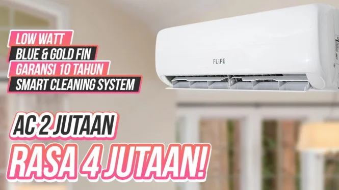 AC FLiFe Setengah PK Harga 2 Jutaan, Teknologi Smart Cleaner & Garansi Resmi 10 Tahun